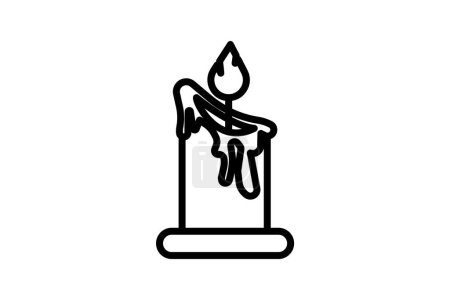 Illustration for Radiant Christmas Candles Line Icon - Royalty Free Image