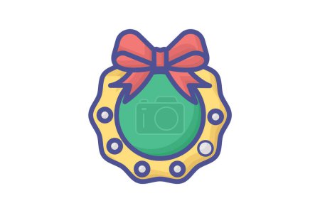 Illustration for Timeless Christmas Filled Outline Icon - Royalty Free Image
