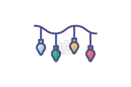 Illustration for Festive Christmas Filled Outline Icon - Royalty Free Image