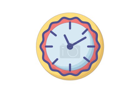Illustration for Merry Christmas Clocks Filled Outline Icon - Royalty Free Image