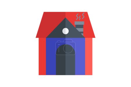 Ilustración de Casa con encanto Apartamento Icono - Imagen libre de derechos