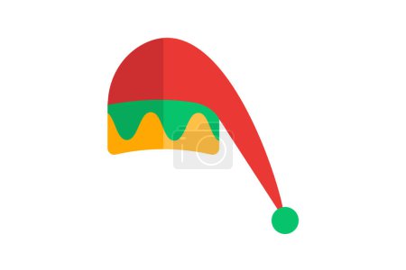Illustration for Serene Christmas Nature Views Flat Icon - Royalty Free Image