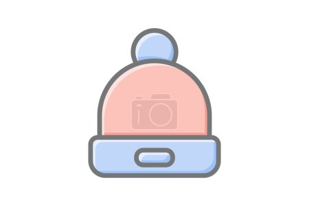Illustration for Chic Crowns Hat Awesome Lineal Icon - Royalty Free Image