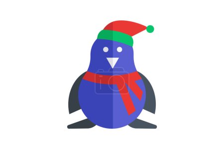 Ilustración de Celebración de Navidad Feliz Revelación Flat Icon - Imagen libre de derechos
