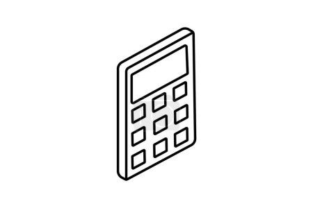 Illustration for Calculease Digital Number Cruncher isometric Icon - Royalty Free Image