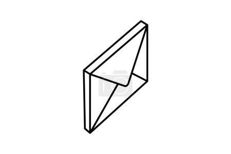 Illustration for Letter CommuniGlyph isometric Icon - Royalty Free Image