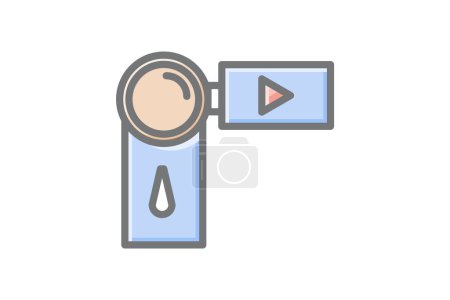 Illustration for CineView Pro Envision Beyond Frames Awesome Icon - Royalty Free Image