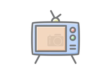 Illustration for TV Transforming Visual Reality Awesome Icon - Royalty Free Image
