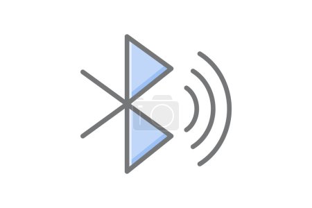 Illustration for Bluetooth Seamless Connections Redefined Awesome Icon - Royalty Free Image