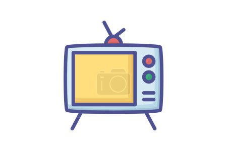 TV Transformation Visual Reality Outline Fill Icon