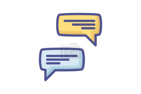Illustration for Texts Crafting Words that Resonate Outline Fill Icon - Royalty Free Image