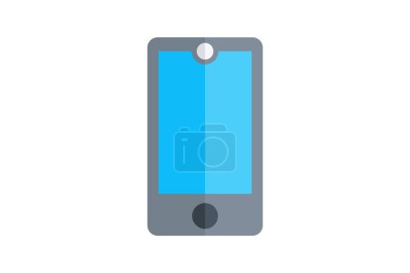 Téléchargez les illustrations : Mobile Redéfinir votre connectivité Flat Icon - en licence libre de droit