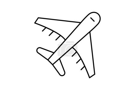 Illustration for Flights Line Icon Travel And Tour Icon, Tourism Icon, Exploring World Icons - Royalty Free Image