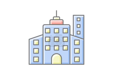 Illustration for Cityscape Awesome Outline Icon Travel And Tour Icon, Tourism Icon, Exploring World Icons - Royalty Free Image