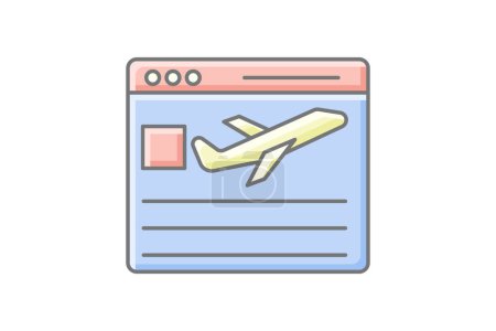 Illustration for Travel Blogging Awesome Outline Icon Travel And Tour Icon, Tourism Icon, Exploring World Icons - Royalty Free Image