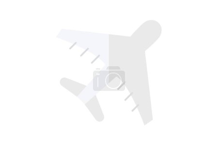 Illustration for Flights Flat Icon Travel And Tour Icon, Tourism Icon, Exploring World Icons - Royalty Free Image