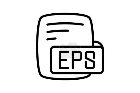 Illustration for Eps Encapsulated Postscript Line Style Icon - Royalty Free Image