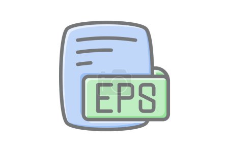 Illustration for Eps Encapsulated Postscript Awesome Lineal Style Icon - Royalty Free Image
