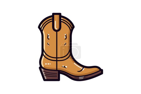 Illustration for Boots boot icon in cartoon style isolated on white background. gardening symbol stock vector illustration. - Royalty Free Image