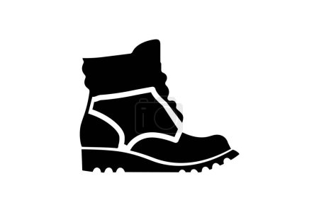 Ilustración de Botas negras clásicas Zapatos y calzado Color plano Conjunto de iconos aislados sobre fondo blanco ilustración vectorial de color plano Pixel perfecta - Imagen libre de derechos