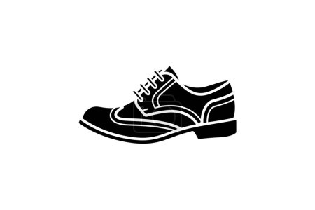 Ilustración de Classic Brown Brogues Zapatos y calzado Flat Color Icon conjunto aislado sobre fondo blanco plana vector ilustración Pixel perfecta - Imagen libre de derechos