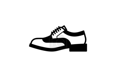 Téléchargez les illustrations : Brogues blanc cassé Chaussures et chaussures Icône de couleur plate mis isolé sur fond blanc illustration vectorielle de couleur plate Pixel parfait - en licence libre de droit