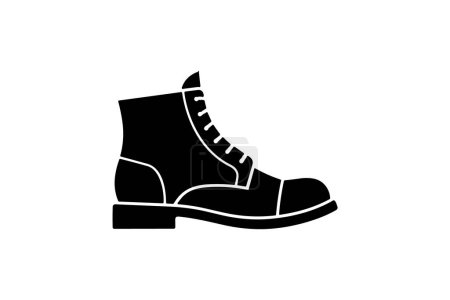 Ilustración de Negro Cap Toe Derby Zapatos y calzado Flat Color Icon conjunto aislado sobre fondo blanco plana vector ilustración Pixel perfecto - Imagen libre de derechos