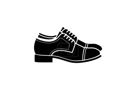 Illustration for Brown Cap Toe Shoes and footwear Flat Color Icon set isolated on white background flat color vector illustration Pixel perfect - Royalty Free Image