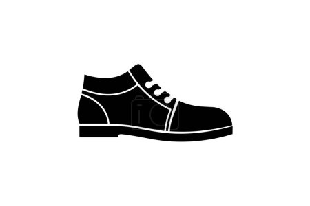 Ilustración de Cap Toe marrón Zapatos y calzado Flat Color Icon conjunto aislado sobre fondo blanco plana vector ilustración Pixel perfecto - Imagen libre de derechos
