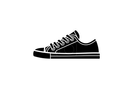 Téléchargez les illustrations : Bleu Horizon Cap Toe Sneakers Chaussures et chaussures Flat Color Icône mis isolé sur fond blanc illustration vectorielle de couleur plate Pixel parfait - en licence libre de droit