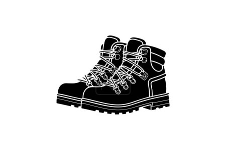 Graue Wandersandalen Schuhe und Schuhe Flache Farbe Icon-Set isoliert auf weißem Hintergrund flache Farbvektor Illustration Pixel perfekt