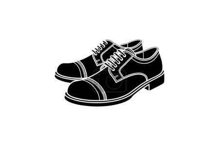 Ilustración de Zapatos y calzado de cuero Derby Brown Flat Color Icon set aislado sobre fondo blanco ilustración vector de color plano Pixel perfecta - Imagen libre de derechos