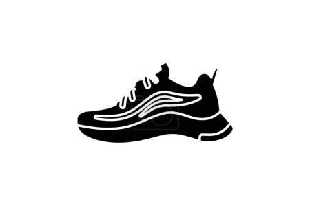 Téléchargez les illustrations : Chaussures et chaussures bleu sport Icône de couleur plate mis isolé sur fond blanc illustration vectorielle couleur plate Pixel parfait - en licence libre de droit