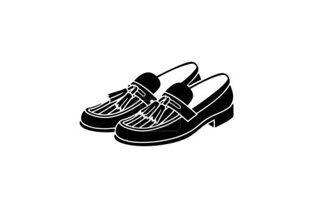 Ilustración de Rosa bloque talones zapatos y calzado plano color icono conjunto aislado sobre fondo blanco plano vector ilustración píxel perfecto - Imagen libre de derechos