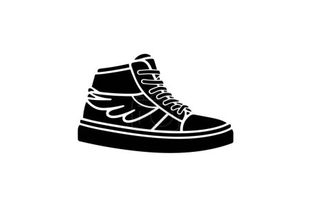 Ilustración de Zapatilla blanca Zapatos y calzado Flat Color Icon set aislado sobre fondo blanco ilustración vector de color plano Pixel perfec - Imagen libre de derechos