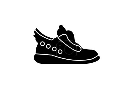 Téléchargez les illustrations : Chaussures et chaussures pour femmes Icône de couleur plate mis isolé sur fond blanc illustration vectorielle de couleur plate Pixel parfait - en licence libre de droit