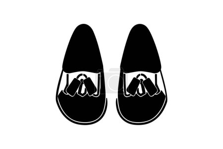 Illustration for Orange Espadrille Mule Flats Women's Shoes and footwear Flat Color Icon set isolated on white background flat color vector illustration Pixel perfect - Royalty Free Image