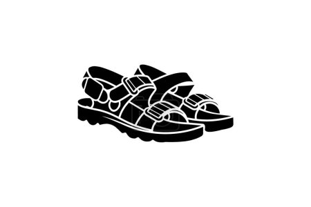 Ilustración de Zapatos y calzado de mujer adornados con cristal Icono de color plano conjunto aislado sobre fondo blanco ilustración vectorial de color plano Pixel perfecto - Imagen libre de derechos