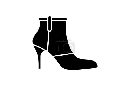 Ilustración de Bomba de talones de leopardo Zapatos y calzado de mujer Color plano Conjunto de iconos aislados sobre fondo blanco ilustración vectorial de color plano Pixel perfecta - Imagen libre de derechos