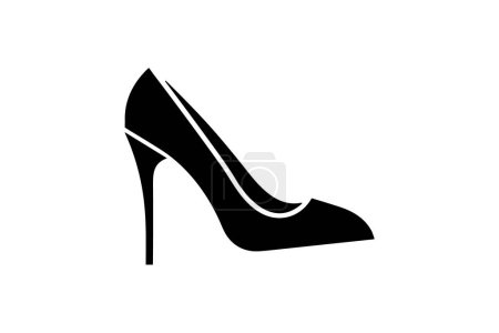 Illustration for Leopard Heels Pump Women's Shoes and footwear Flat Color Icon set isolated on white background flat color vector illustration Pixel perfect - Royalty Free Image
