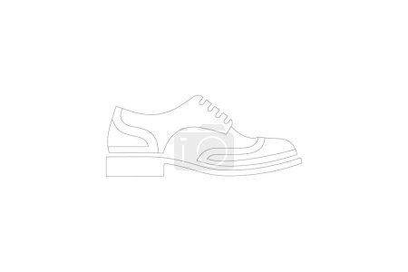 Téléchargez les illustrations : Gras Orange Brogues Chaussures et chaussures Flat Color Icône mis isolé sur fond blanc illustration vectorielle couleur plate Pixel parfait - en licence libre de droit