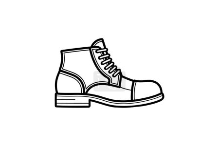 Illustration for Stylish Yellow Cap Toe Chukka Shoes and footwear Flat Color Icon set isolated on white background flat color vector illustration Pixel perfect - Royalty Free Image