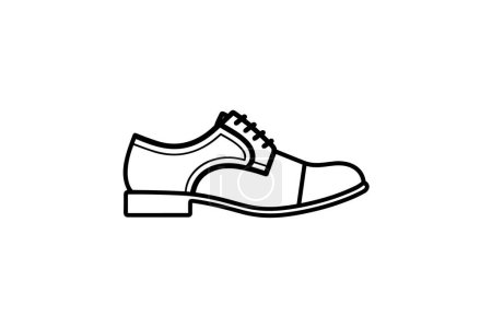 Ilustración de Rojo Derby Brogue Botas Zapatos y calzado Plano Color Icono conjunto aislado sobre fondo blanco plano vector de color ilustración Pixel perfecto - Imagen libre de derechos