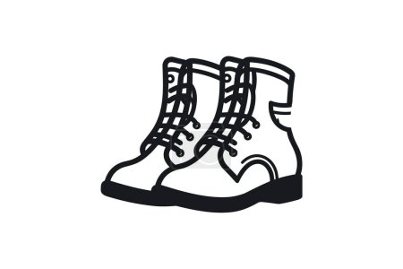 Ilustración de Brown Desert Boots Zapatos y calzado Flat Color Icon set aislado sobre fondo blanco ilustración vector de color plano Pixel perfecta - Imagen libre de derechos