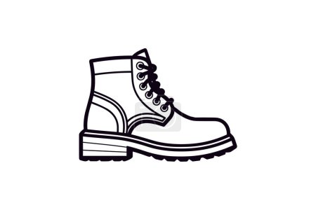 Ilustración de Desert Classic Zapatos y calzado Flat Color Icon conjunto aislado sobre fondo blanco plana vector ilustración Pixel perfecta - Imagen libre de derechos