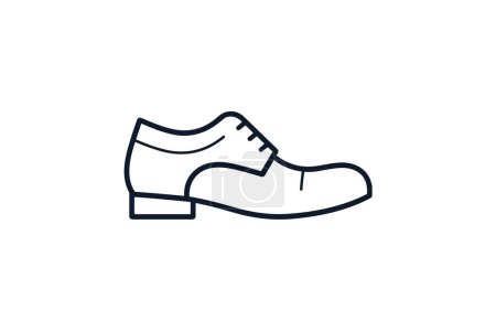 Ilustración de Vestido clásico Zapatos y calzado Color plano Icono conjunto aislado sobre fondo blanco vector de color plano ilustración Pixel perfecto - Imagen libre de derechos