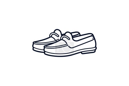 Ilustración de Conducción holgazanes Zapatos y calzado Color plano Icono conjunto aislado sobre fondo blanco plano vector ilustración Pixel perfecto - Imagen libre de derechos