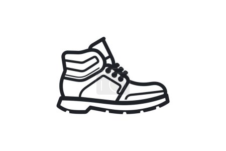 Ilustración de Zapatos de conducción rojos y calzado Color plano Icono conjunto aislado sobre fondo blanco plano vector de color ilustración Pixel perfecto - Imagen libre de derechos