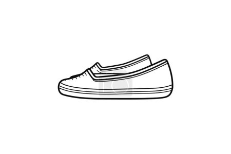 Téléchargez les illustrations : Tone de peau Espadrille Chaussures Chaussures et chaussures Icône de couleur plate mis isolé sur fond blanc illustration vectorielle couleur plate Pixel parfait - en licence libre de droit