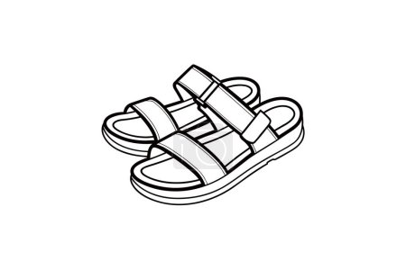 Ilustración de Gris de cuero Chelsea Botas Zapatos y calzado Plano Color Icono conjunto aislado sobre fondo blanco plano vector de color ilustración Pixel perfecto - Imagen libre de derechos